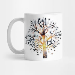 Smoky tree on fire Mug